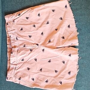 Izod Sailboat White Dark Blue Yacht Shorts Sz. 36